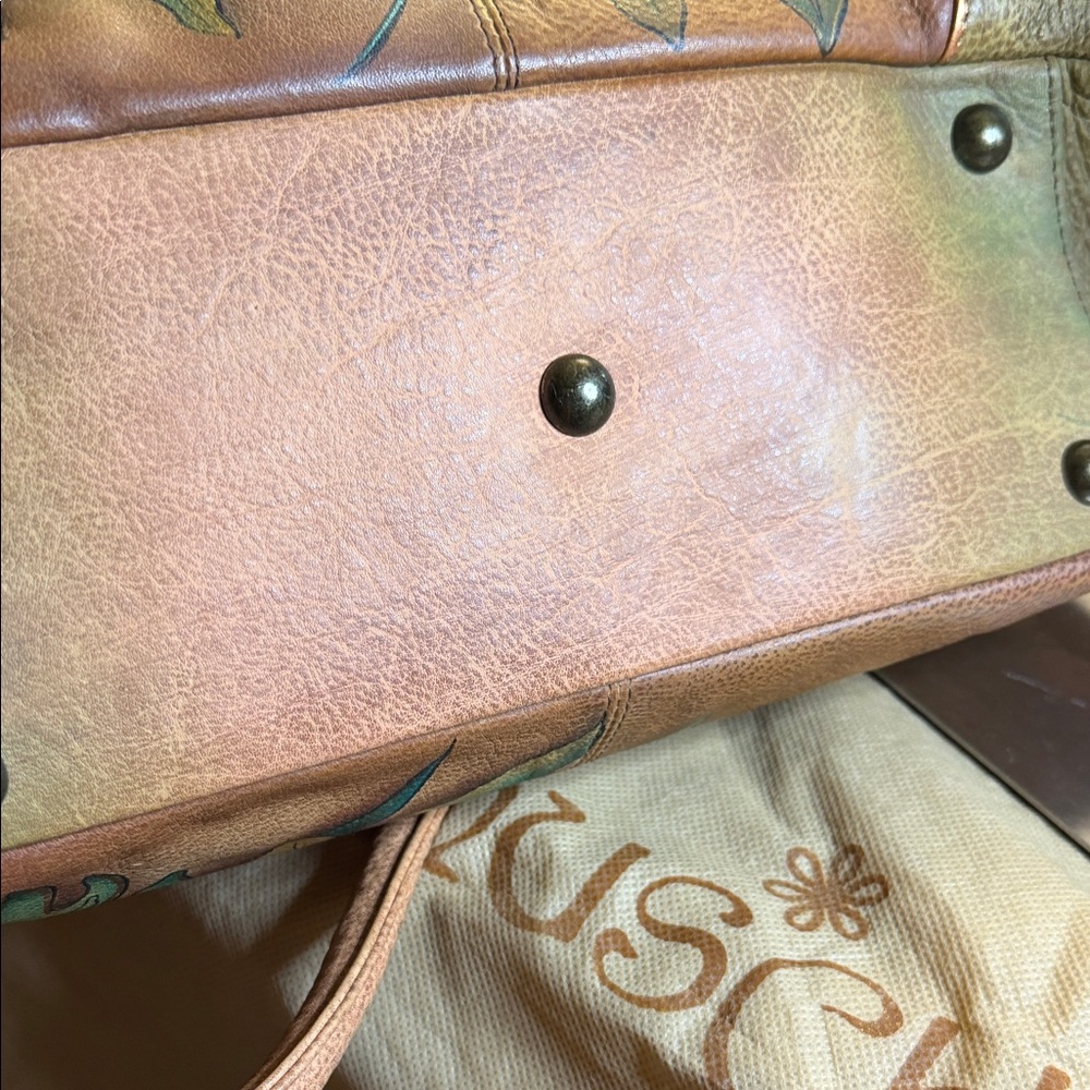 FINAL PRICE $125. Anuschka Hand-Painted Floral Leather Shoulder Bag - Multicolor - Picture 11 of 16
